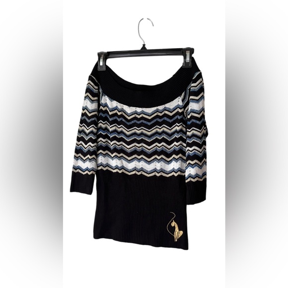 Baby Phat Striped Knit Off-Shoulder - Picture 1 of 7